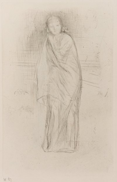 Draperad modell av James Abbott McNeill Whistler