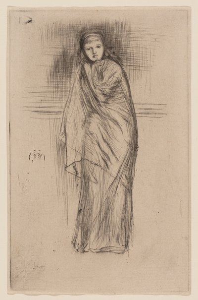 Draperad modell av James Abbott McNeill Whistler