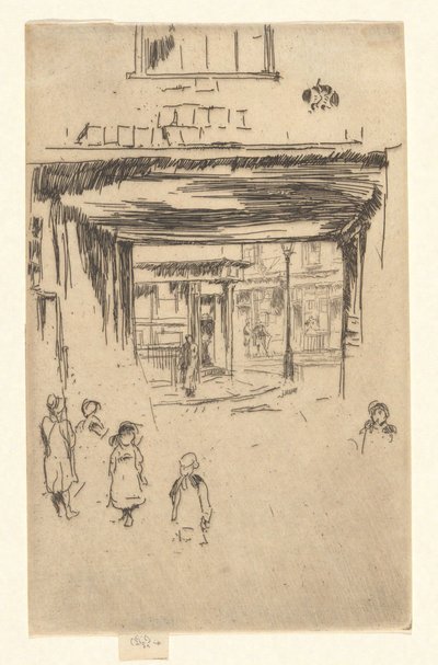 Drury Lane, ur den andra Venedigsviten (En svit om tjugosex etsningar) av James McNeill Whistler