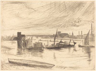 Tidig morgon, Battersea av James Abbott McNeill Whistler