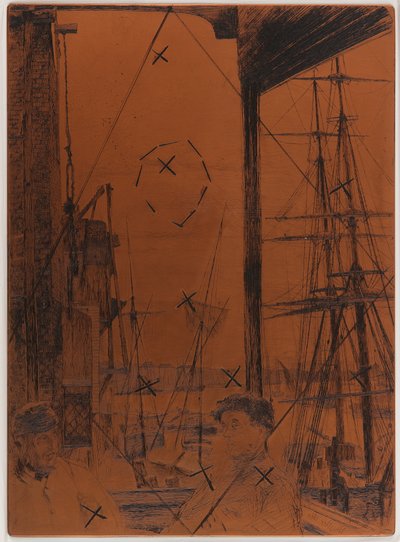 Etsplåt: Rotherhithe av James Abbott McNeill Whistler