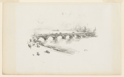 Kväll, Little Waterloo Bridge av James Abbott McNeill Whistler