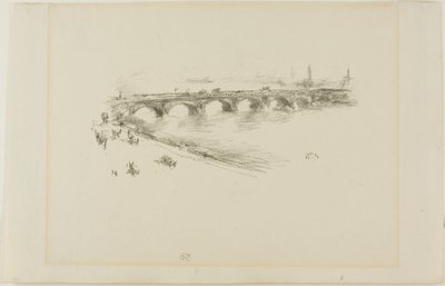 Kväll, Little Waterloo Bridge av James Abbott McNeill Whistler
