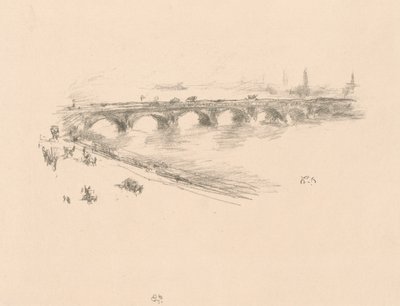 Kväll, Little Waterloo Bridge av James Abbott McNeill Whistler