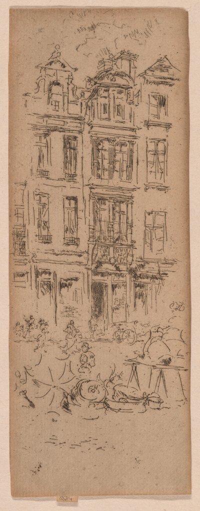 Blomstermarknad, Bryssel av James Abbott McNeill Whistler