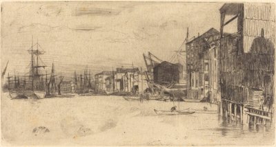 Free Trade Wharf av James Abbott McNeill Whistler