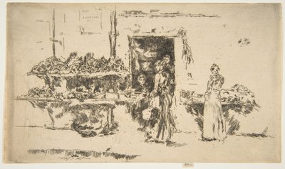 Fruktaffär, Paris (frukt- och grönsaksaffär, Paris) av James McNeill Whistler