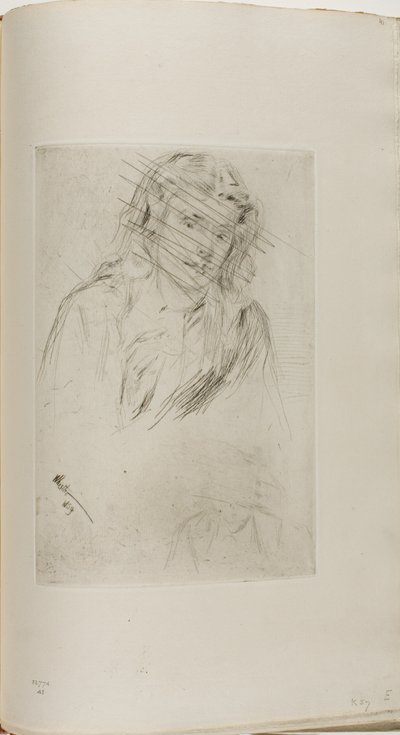 Fumettes böjda huvud av James McNeill Whistler