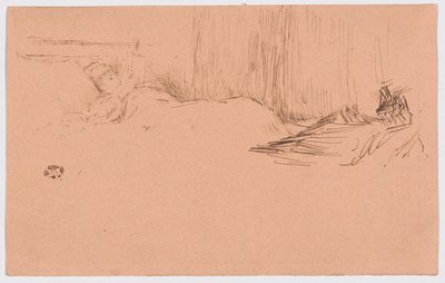 Tjej som läser i sängen av James McNeill Whistler