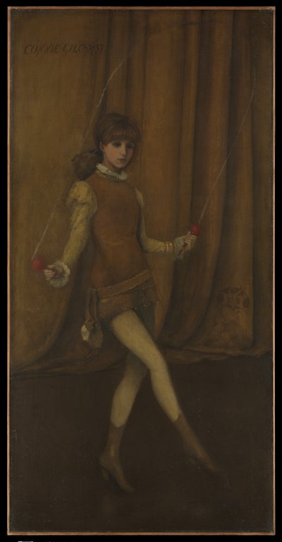 Harmoni i gult och guld: Den gyllene flickan - Connie Gilchrist av James McNeill Whistler