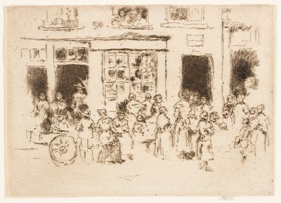 High Street, Bryssel av James Abbott McNeill Whistler
