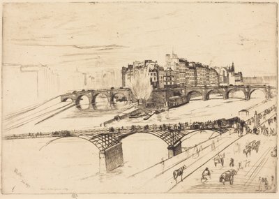Île de la Cité, Paris av James McNeill Whistler