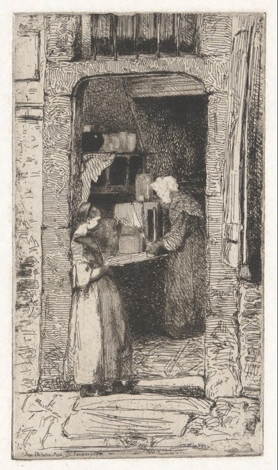 La Marchande de Moutarde (Senapssäljaren), från den franska uppsättningen (Douze Eaux-Fortes d av James Abbott McNeill Whistler