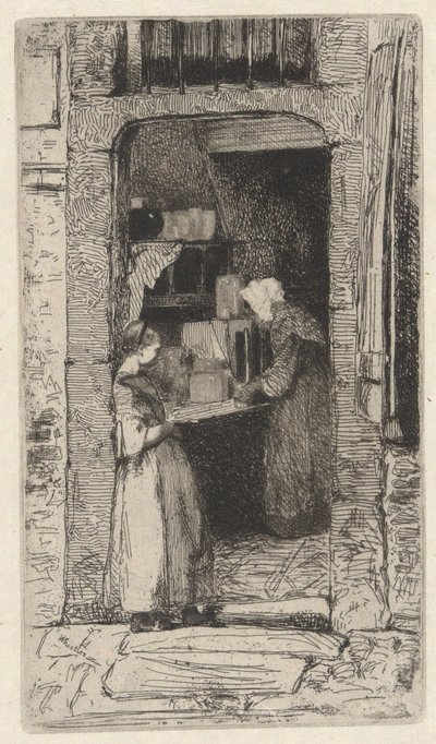 Senapsförsäljerskan, ur den franska serien (Tolv etsningar efter naturen) av James McNeill Whistler