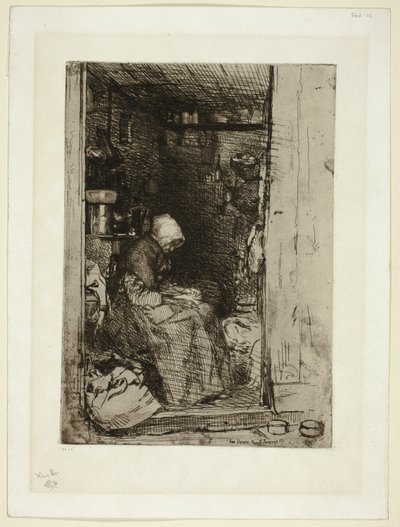 La Vieille aux Loques (Den gamla kvinnan med trasor) av James Abbott McNeill Whistler