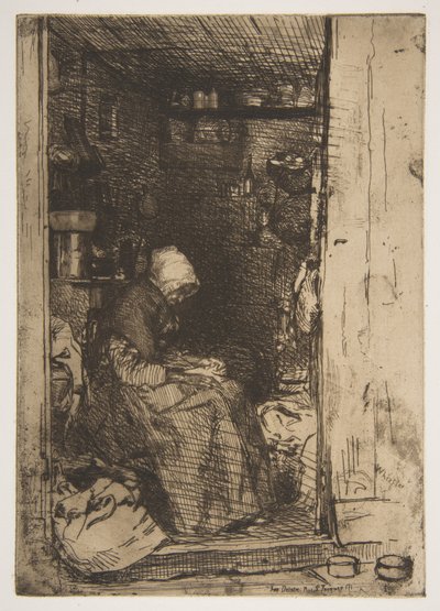 Den gamla kvinnan med trasor av James McNeill Whistler
