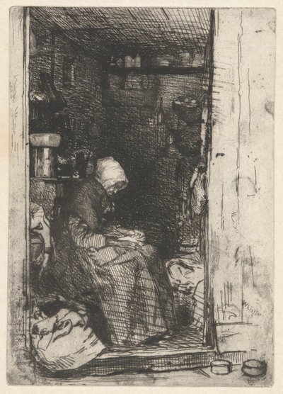 La Vielle aux Loques, från den franska uppsättningen (Douze Eaux-Fortes d av James Abbott McNeill Whistler