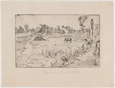 Landskap med hästar av James Abbott McNeill Whistler
