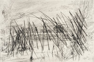 Landskap med en fiskare av James McNeill Whistler