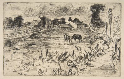 Landskap med hästen (Landskap med hästar) av James McNeill Whistler