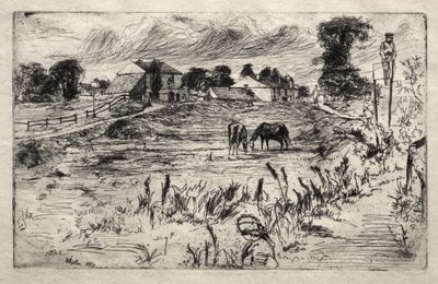 Landskap med häst av James McNeill Whistler