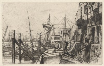 Limehouse, från Thames Set (En serie sexton etsningar av scener på Themsen och andra ämnen) av James Abbott McNeill Whistler