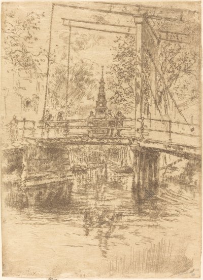 Little Drawbridge, Amsterdam av James Abbott McNeill Whistler