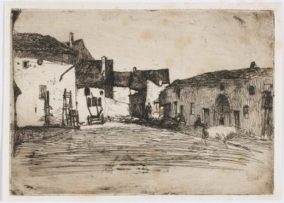 Liverdun. En av de tolv etsningarna från naturen av James Abbott McNeill Whistler