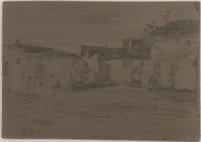 Liverdun. En av de <em>tolv etsningarna från naturen</em> av James Abbott McNeill Whistler