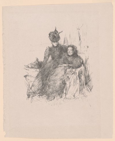 Mor och dotter [La Mère Malade] av James McNeill Whistler