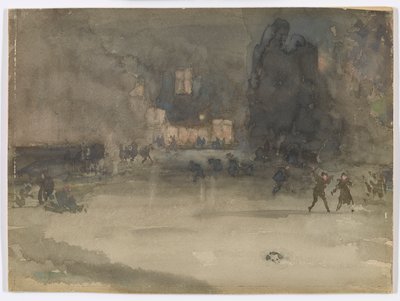 Nocturne: Amsterdam på vintern av James Abbott McNeill Whistler