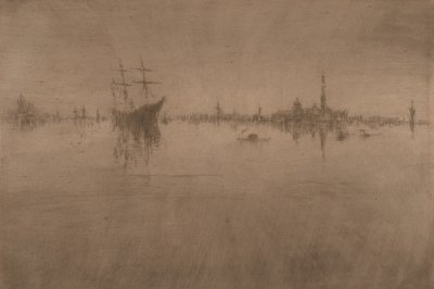 Nocturne, från Venedig, en serie av tolv etsningar ("Första Venedig-uppsättningen") av James Abbott McNeill Whistler