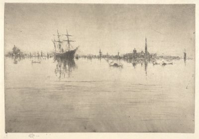 Nocturne, ur den första Venedig-serien (Venedig, en serie med tolv etsningar) av James McNeill Whistler