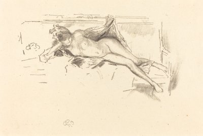 Nakenmodell, liggande av James Abbott McNeill Whistler