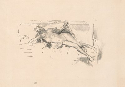 Nakenmodell, liggande av James Abbott McNeill Whistler