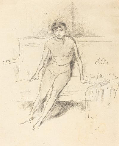 Nakenmodell på en Empire-soffa av James Abbott McNeill Whistler