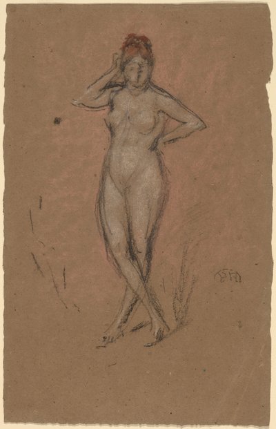 Naken stående med benen i kors av James Abbott McNeill Whistler