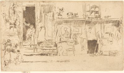 Gamla klädesaffär, No.II av James Abbott McNeill Whistler
