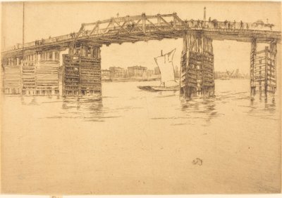 Gamla Battersea Bridge av James Abbott McNeill Whistler