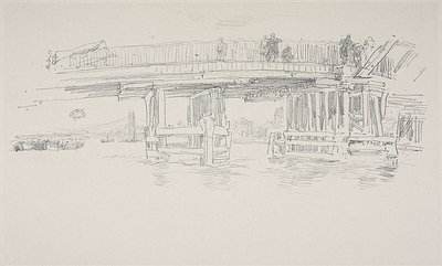 Gamla Battersea Bridge av James Abbott McNeill Whistler