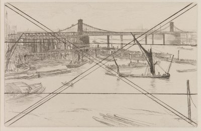 Gamla Hungerford Bridge av James Abbott McNeill Whistler