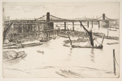 Gamla Hungerford Bridge av James McNeill Whistler