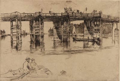 Gamla Putney Bridge av James Abbott McNeill Whistler