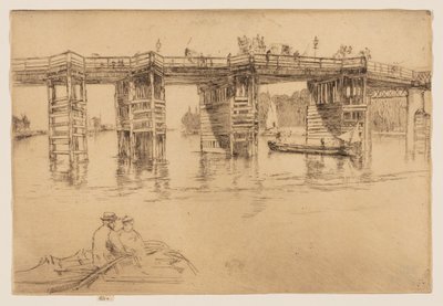 Gamla Putney Bridge av James Abbott McNeill Whistler