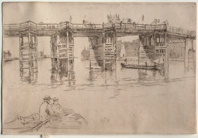 Gamla Putney Bridge av James McNeill Whistler