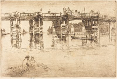 Gamla Putney Bridge av James McNeill Whistler