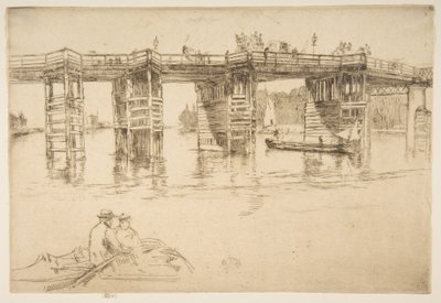 Gamla Putney Bridge av James McNeill Whistler