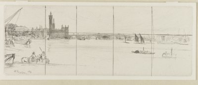 Gamla Westminster Bridge av James Abbott McNeill Whistler