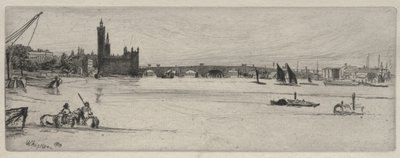 Gamla Westminster Bridge av James McNeill Whistler
