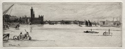 Gamla Westminster Bridge av James McNeill Whistler